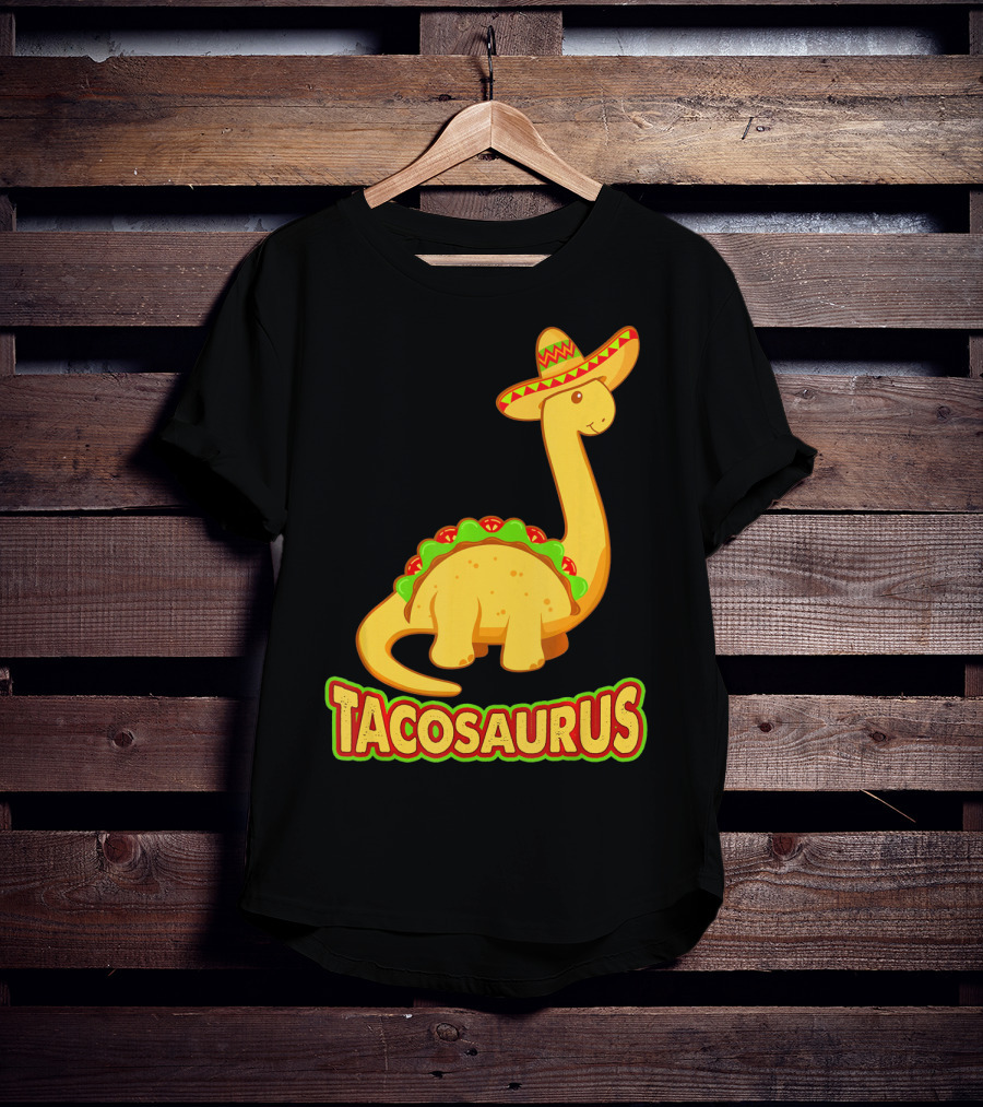Tacosaurus Sombrero Dinosaur Taco T-Shirt