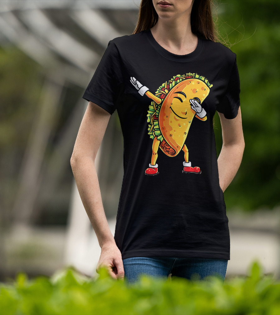 Funny Dabbing Taco Cinco De Mayo Mexican T-Shirt