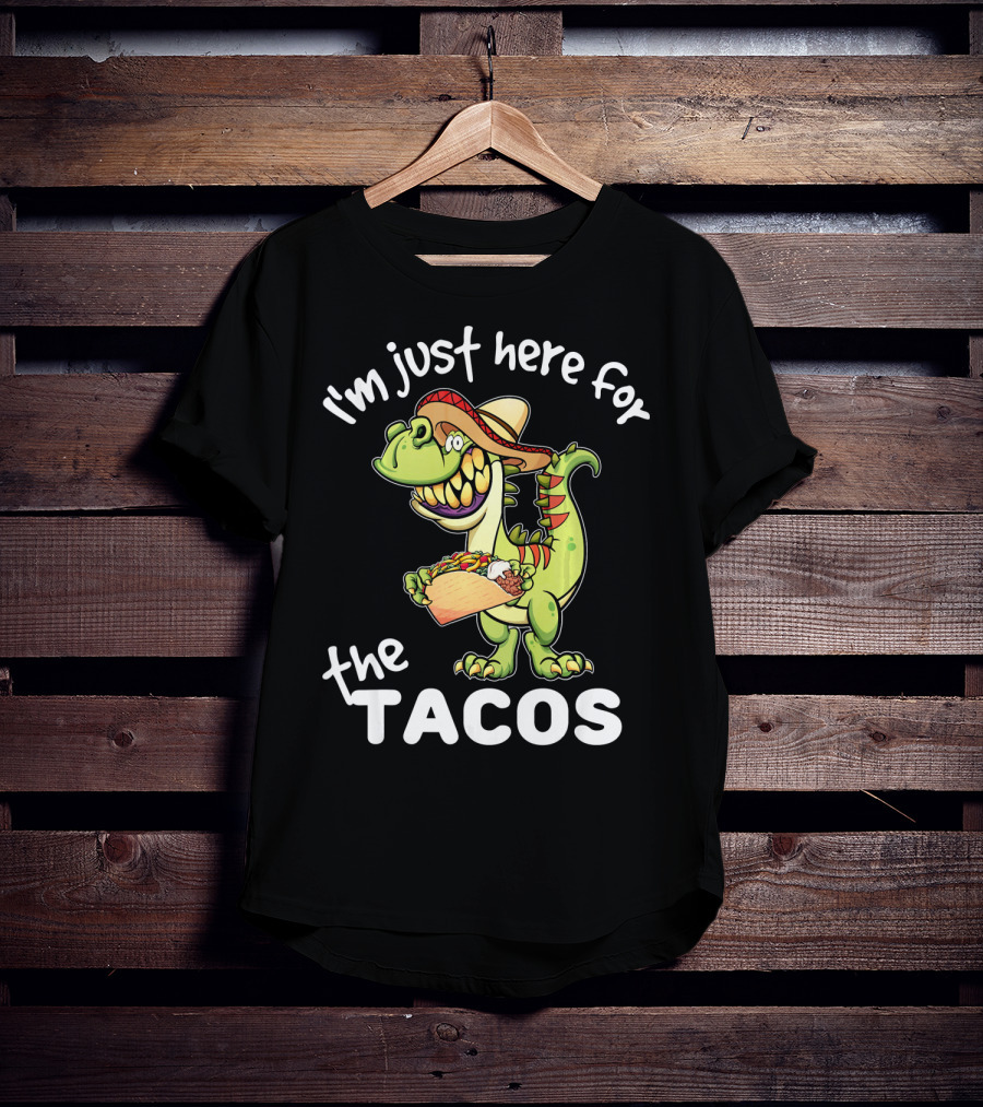 I'm Just Here For The Tacos Cinco De Mayo Boys Taco T-Shirt