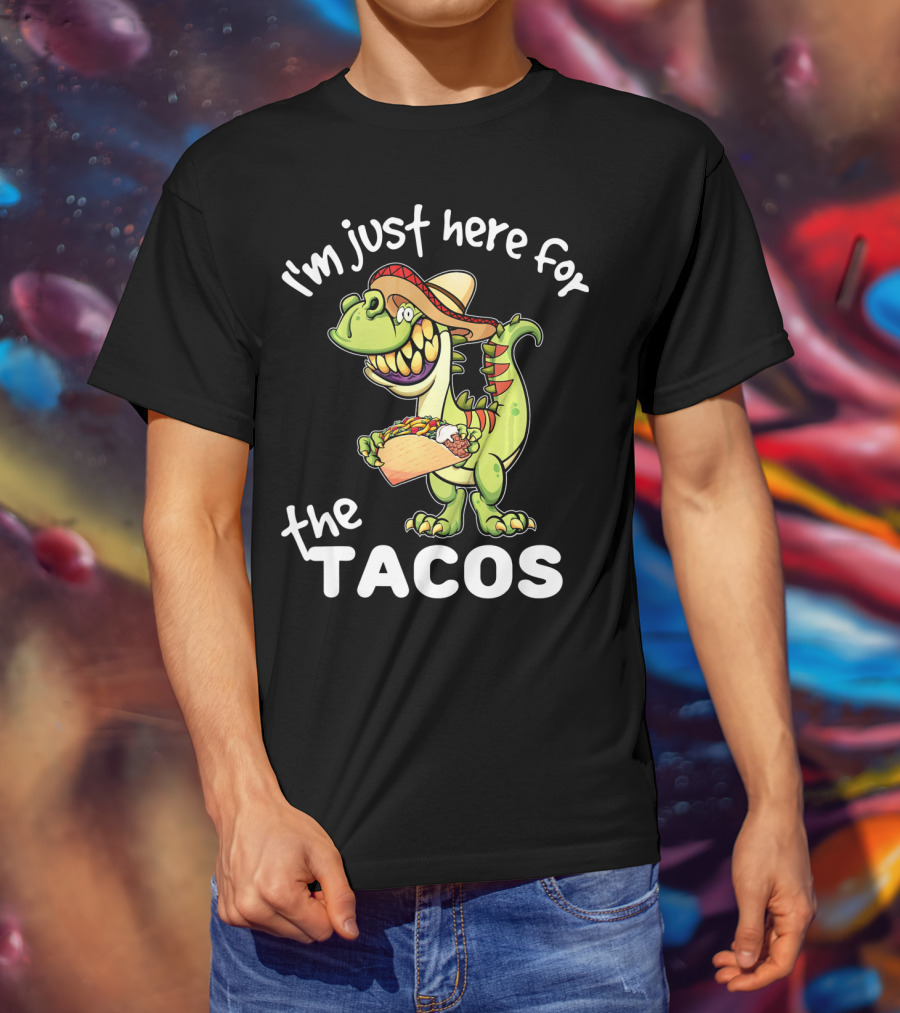 I'm Just Here For The Tacos Cinco De Mayo Boys Taco T-Shirt