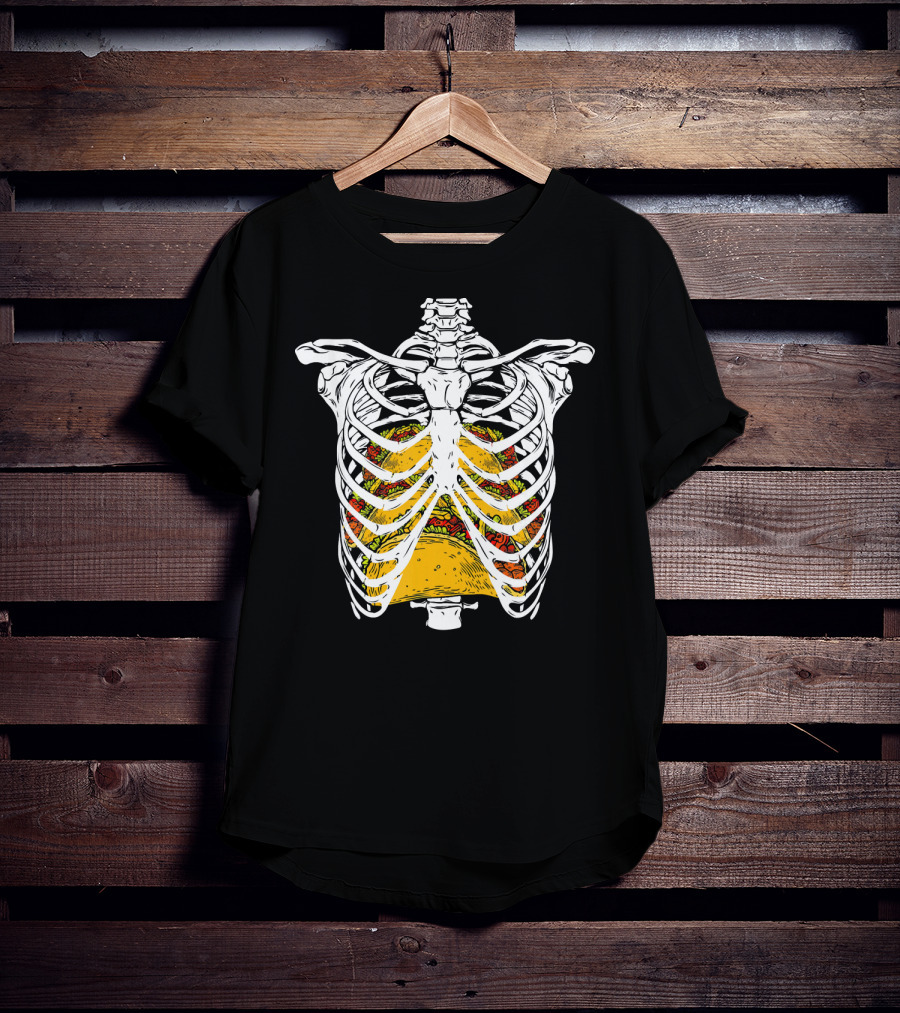 Halloween Costume Skeleton Rib Taco Filling T-Shirt