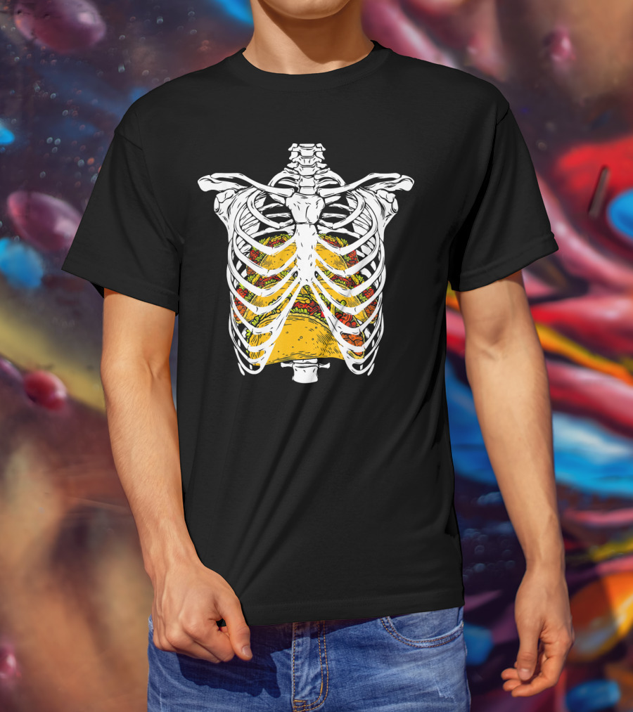 Halloween Costume Skeleton Rib Taco Filling T-Shirt