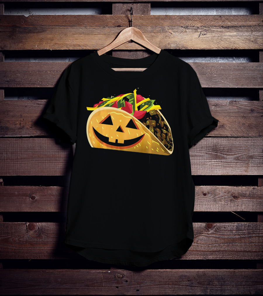 Taco Lantern Happy Haunted Halloween Mex Jack O' Lantern Taco T-Shirt
