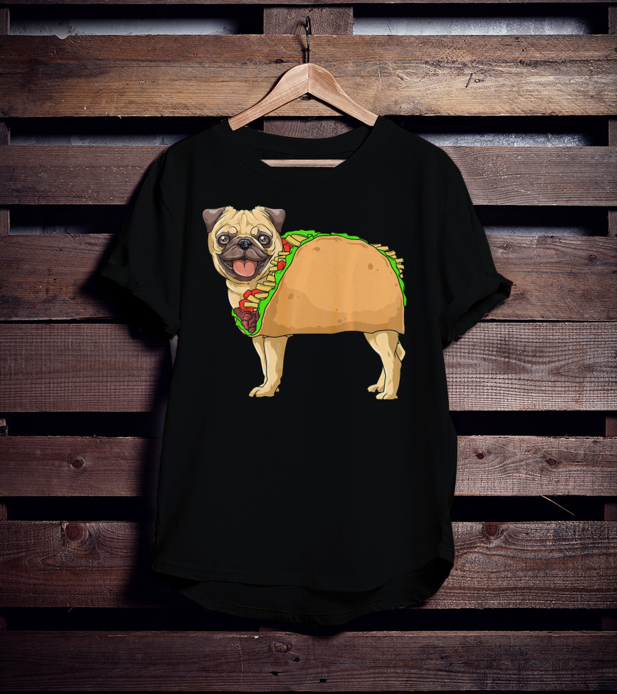 Taco Pug Mexican Burrito Pug T-Shirt