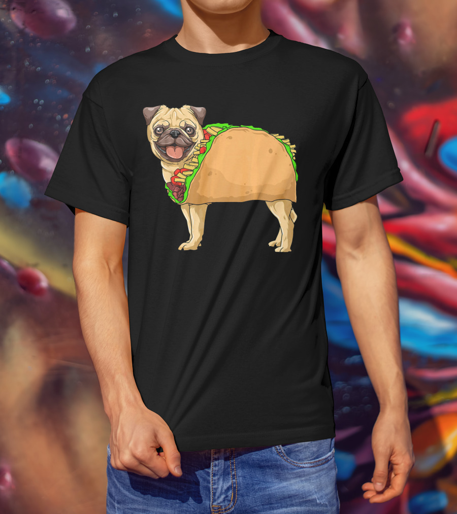Taco Pug Mexican Burrito Pug T-Shirt