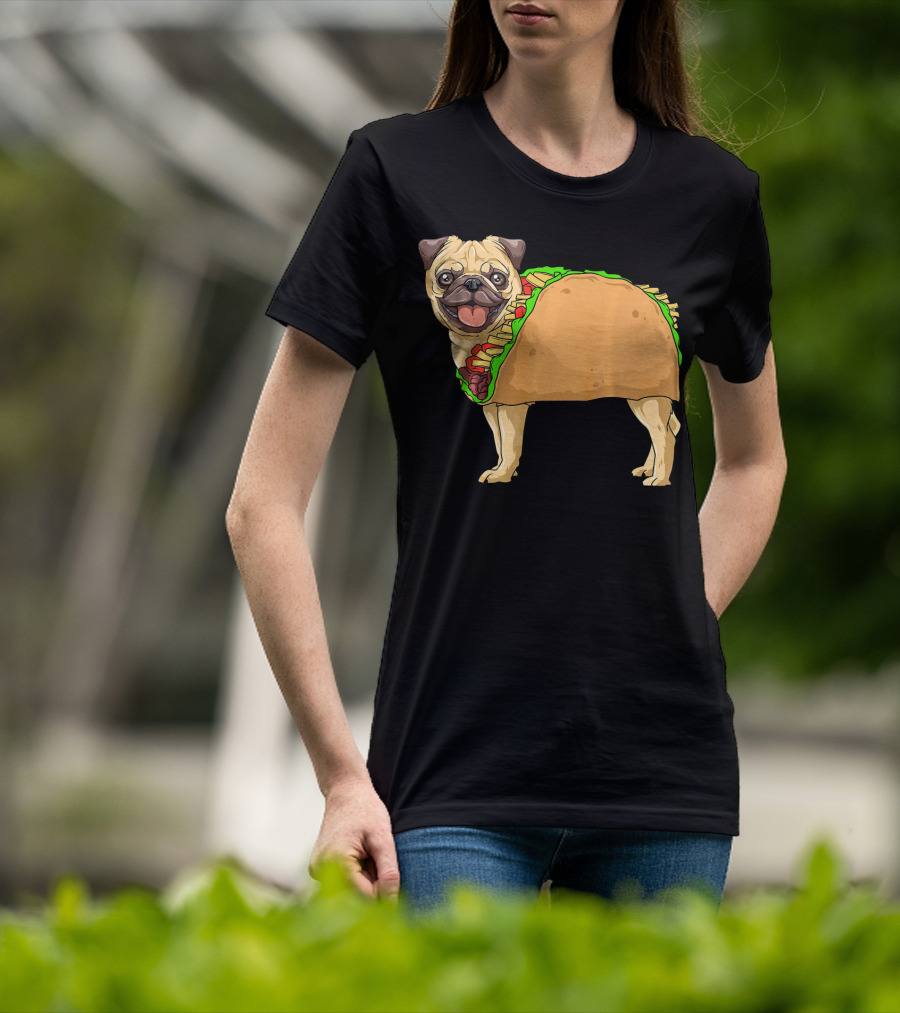 Taco Pug Mexican Burrito Pug T-Shirt