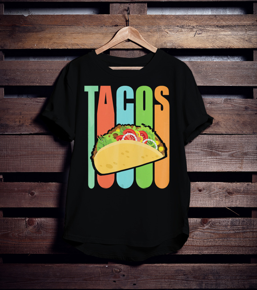 Retro Tacos Mexica Vintage Funny T-Shirt