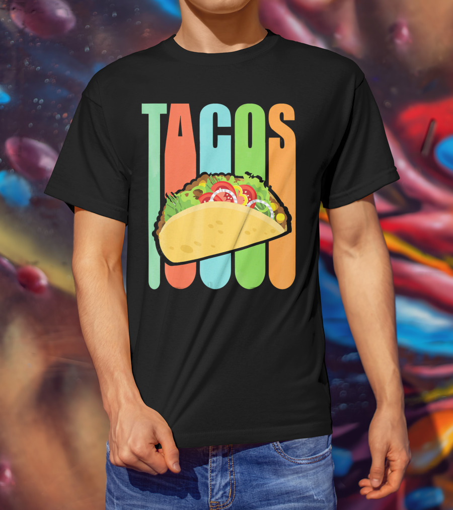 Retro Tacos Mexica Vintage Funny T-Shirt