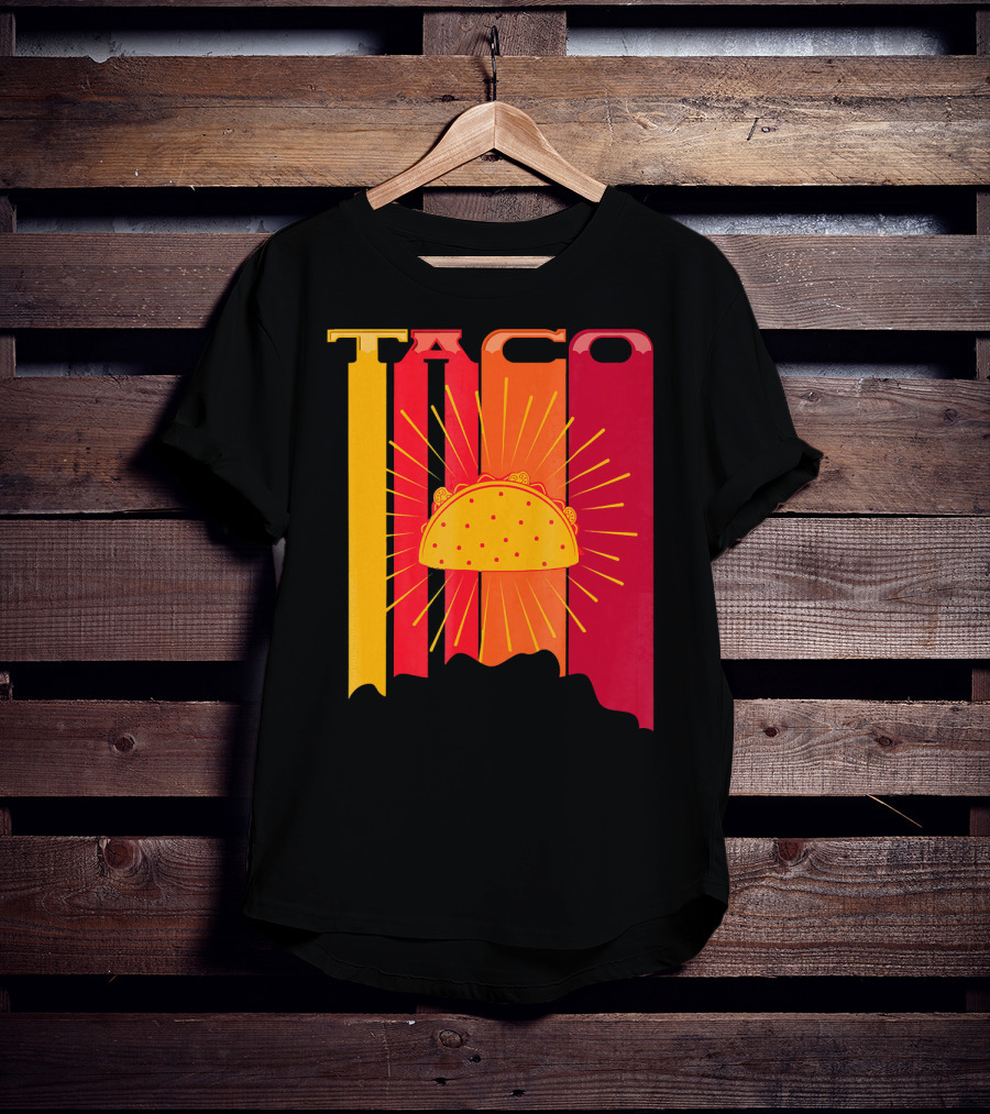 Retro Vintage 70s 80s Taco Sunburst Fiesta T-Shirt