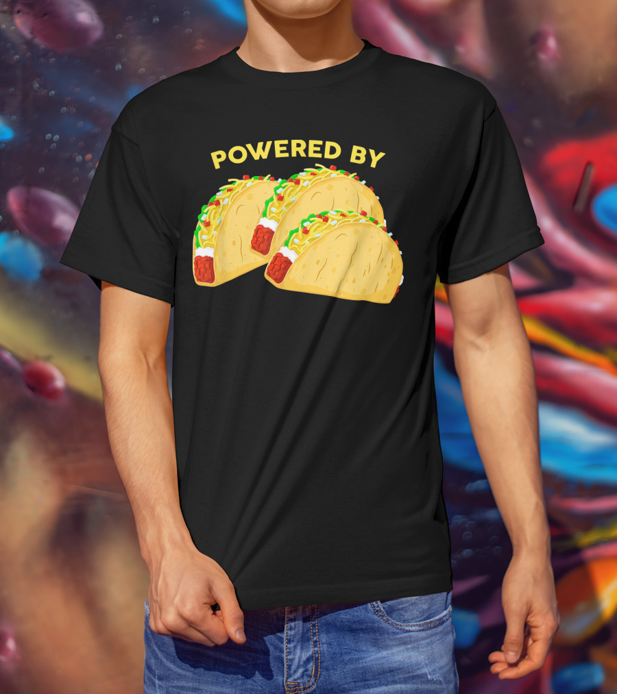 Powered By Tacos Viva Mexico Mexican Love T-Shirt