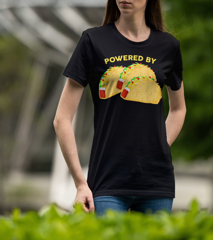 Powered By Tacos Viva Mexico Mexican Love T-Shirt