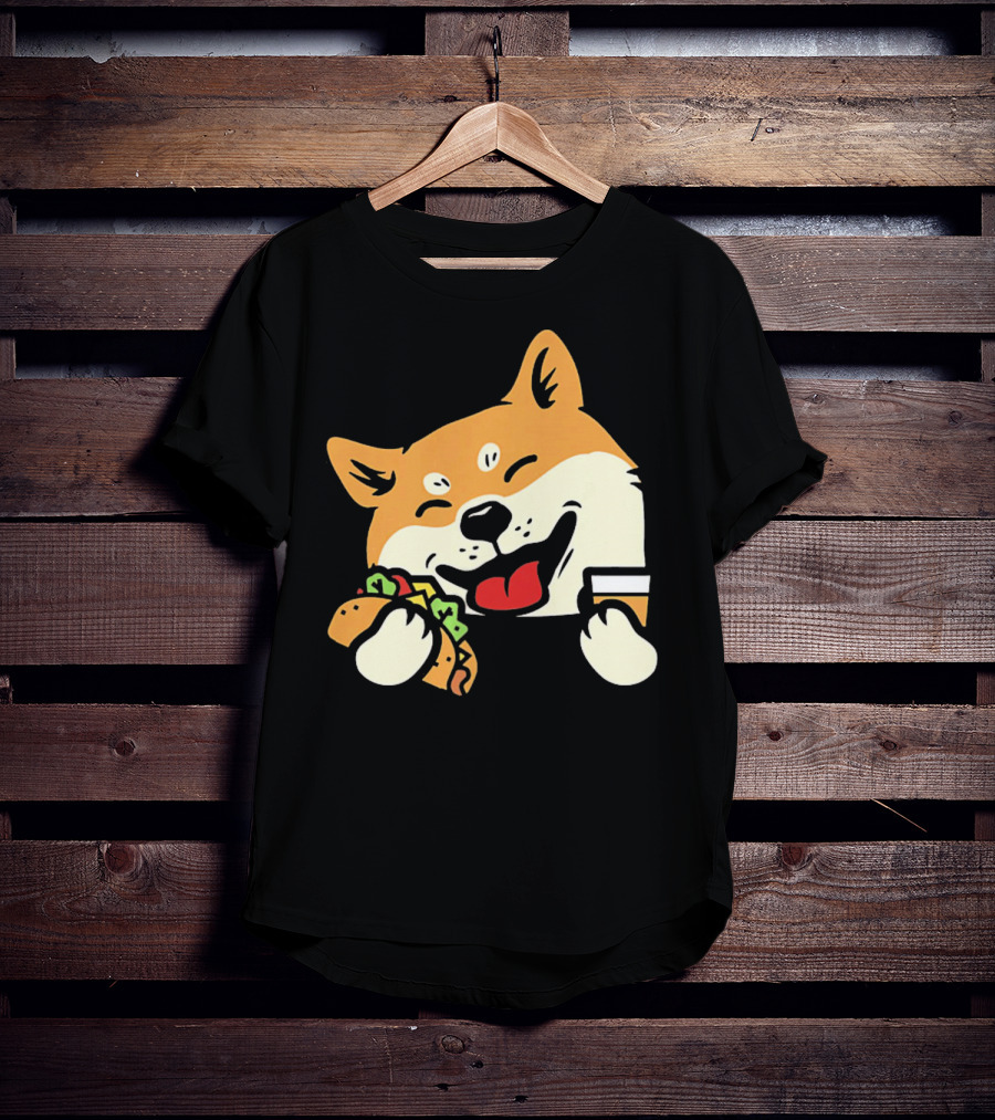 Cute Shiba Inu Taco Pocket Cinco De Mayo T-Shirt