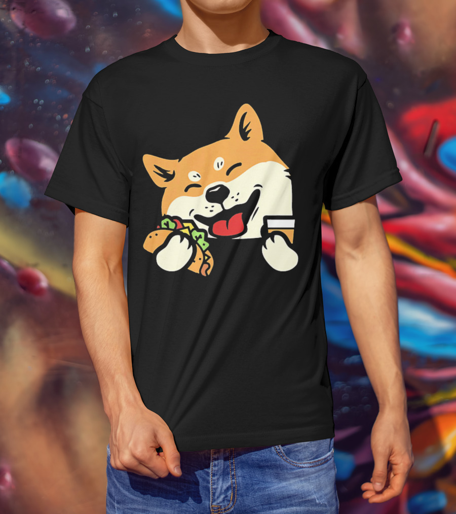 Cute Shiba Inu Taco Pocket Cinco De Mayo T-Shirt