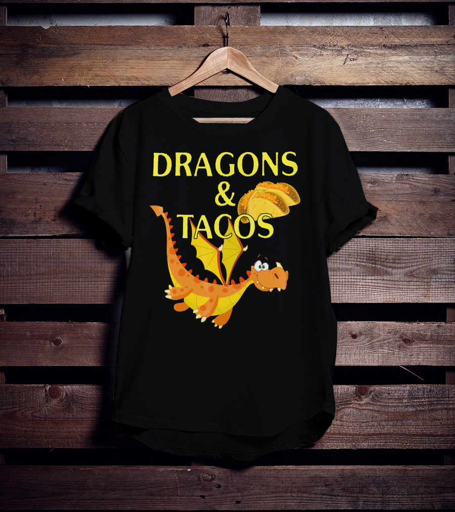 Dragons And Tacos Funny Fantas T-Shirt