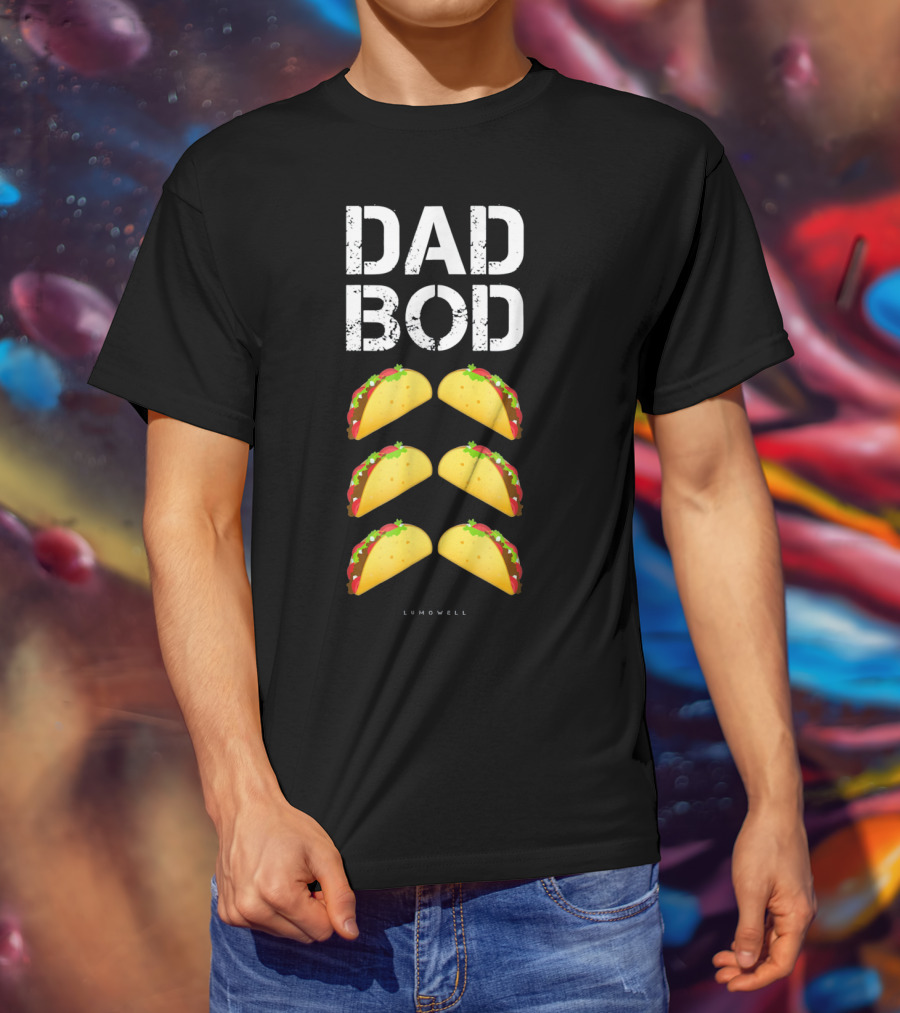Dad Bod Taco Six Pack Funny Mens Lumowell T-Shirt