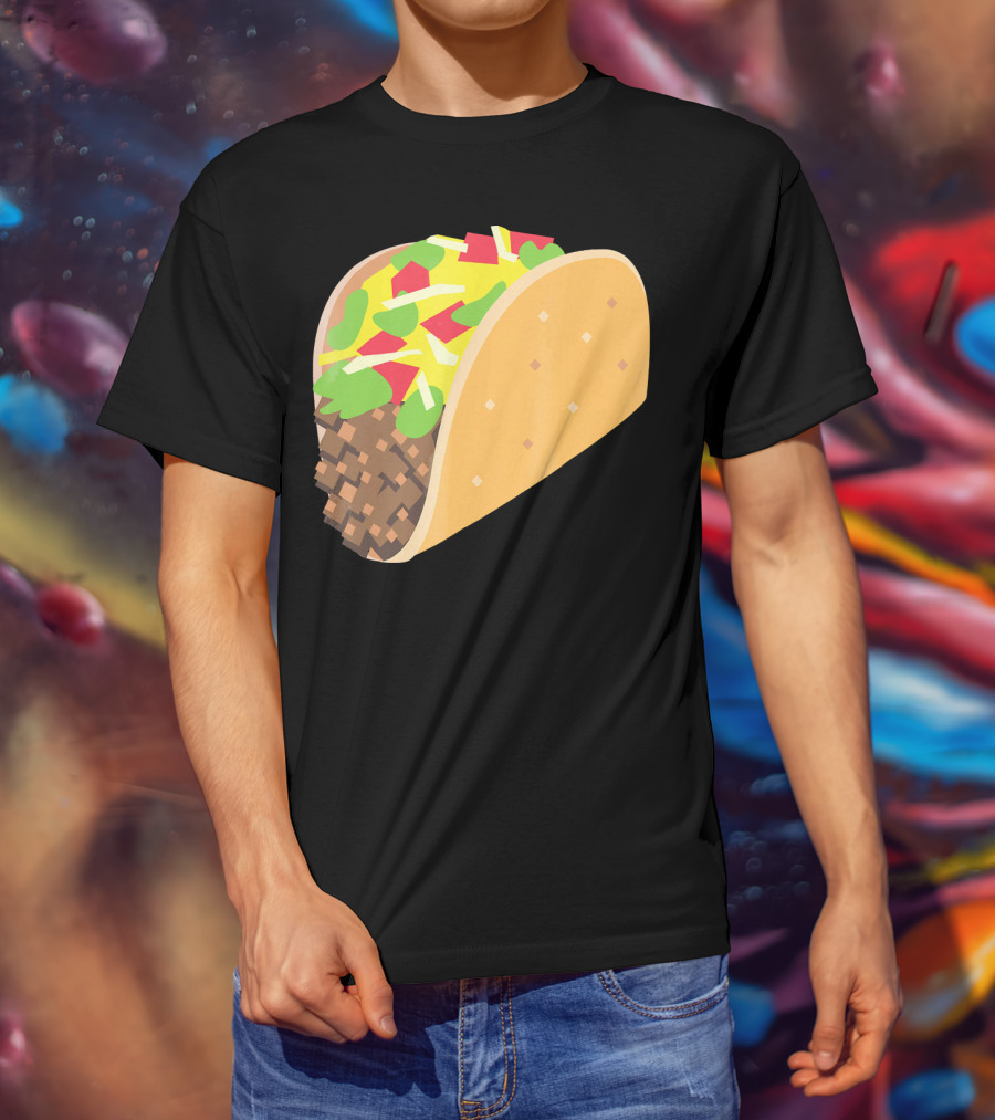 I Love Tacos Emoji Mexican Taco T-Shirt