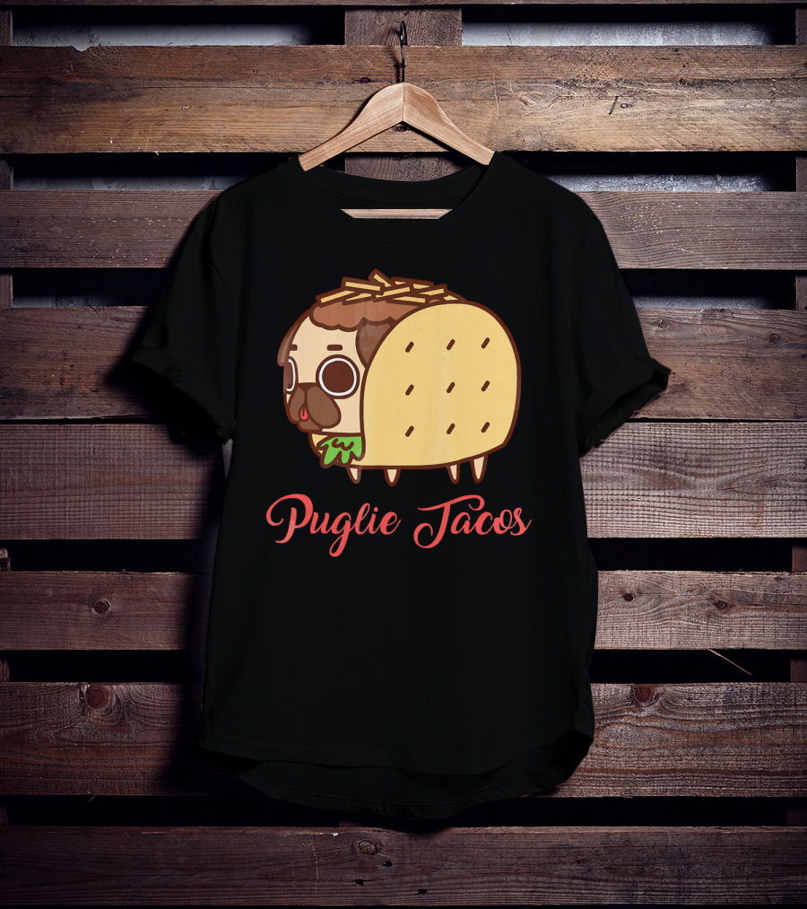 Puglie Tacos Cute Mexican Food Dog T-Shirt