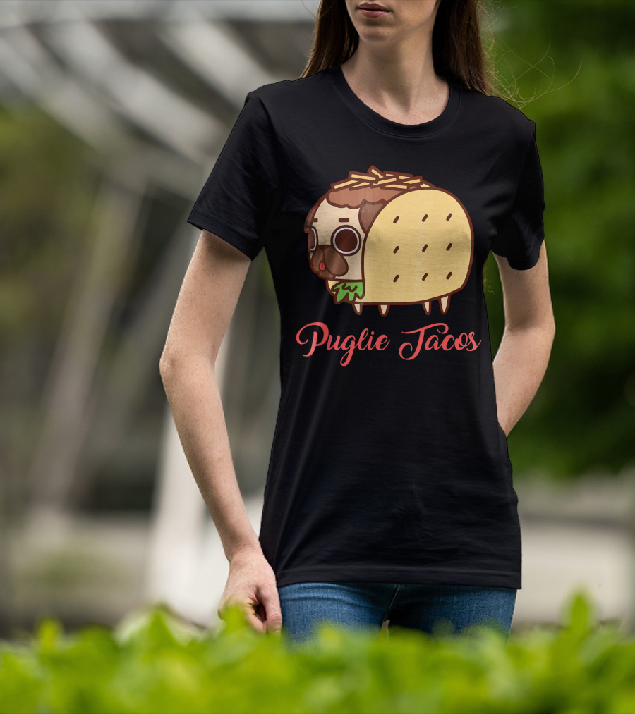 Puglie Tacos Cute Mexican Food Dog T-Shirt