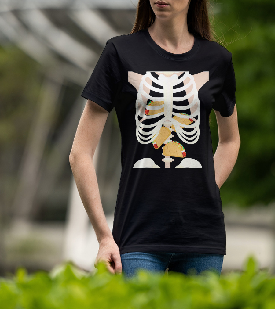 Funny Taco Skeleton Halloween T-Shirt