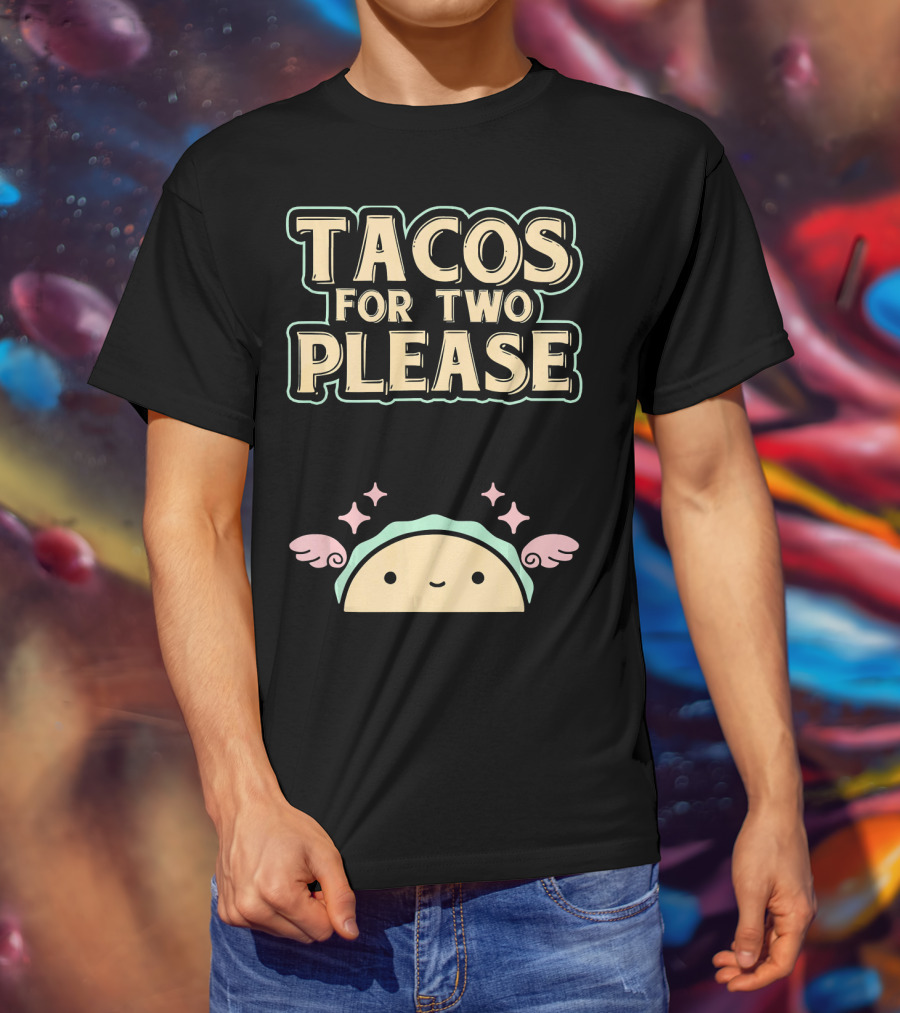 Tacos For Two Please Pregnant Mommy Kawaii Taco T-Shirt