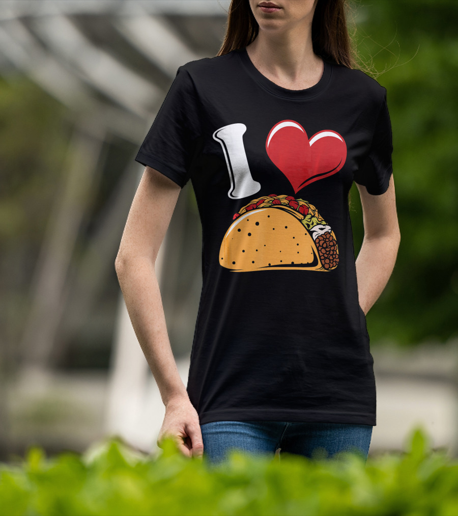 Funny I Love Tacos I Heart Tacos Lover I ❤️ Tacos T-Shirt