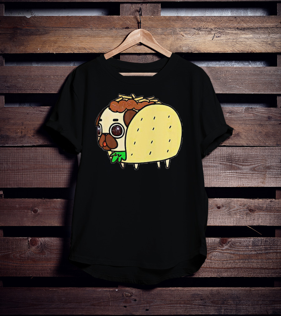 Funny Pug Taco Fusion With Toppings T-Shirt
