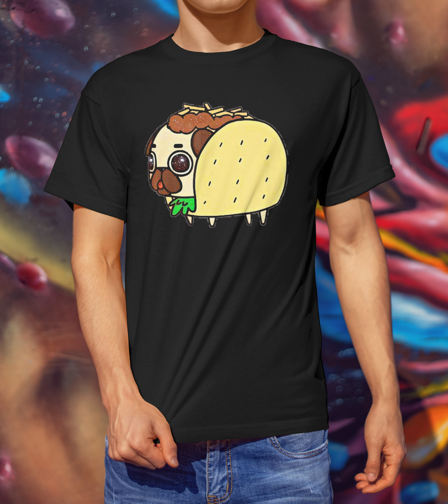 Funny Pug Taco Fusion With Toppings T-Shirt