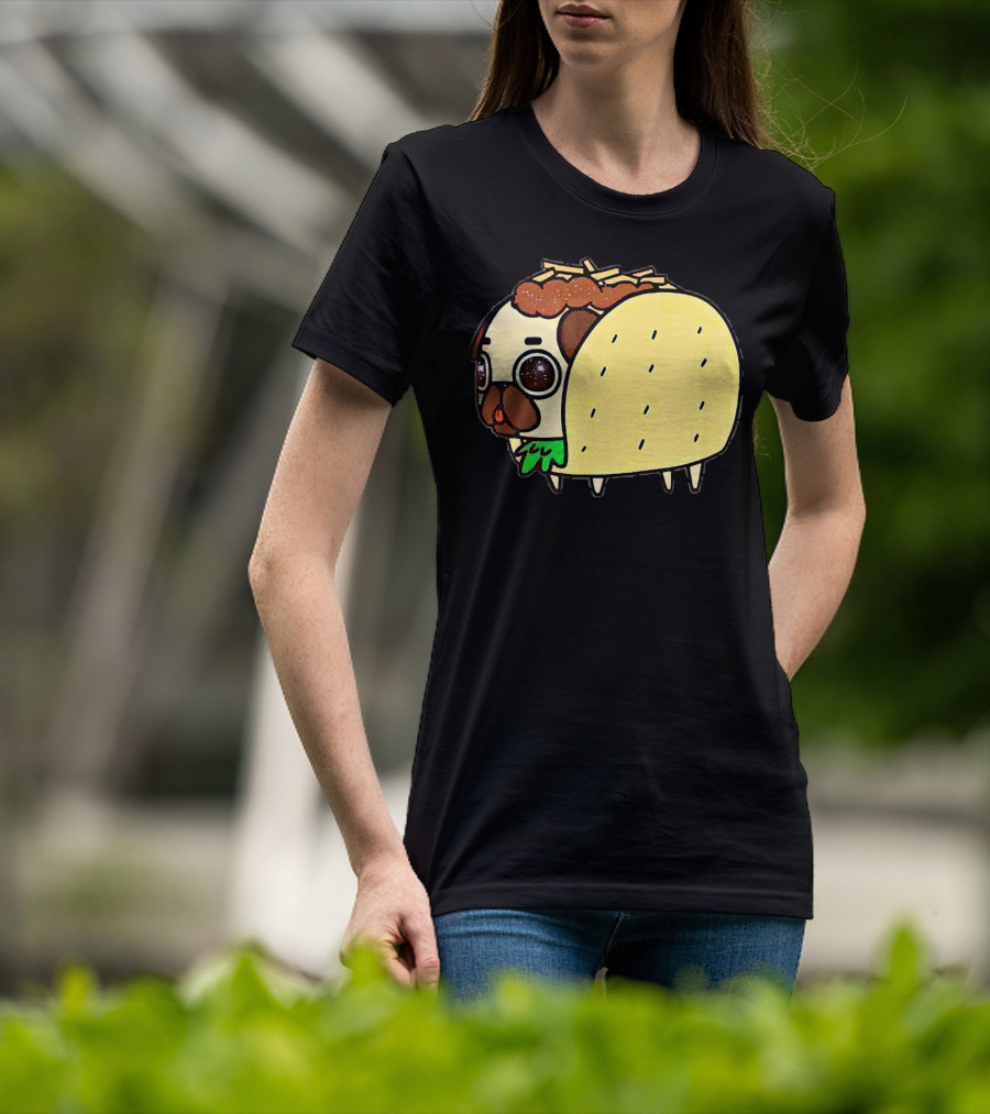 Funny Pug Taco Fusion With Toppings T-Shirt