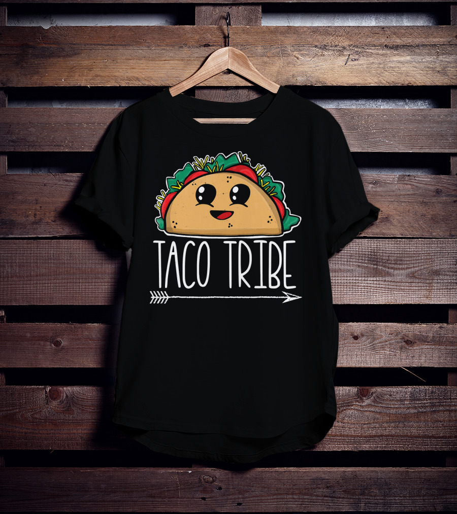 Taco Tribe Cute Taco Face With Arrow T-Shirt