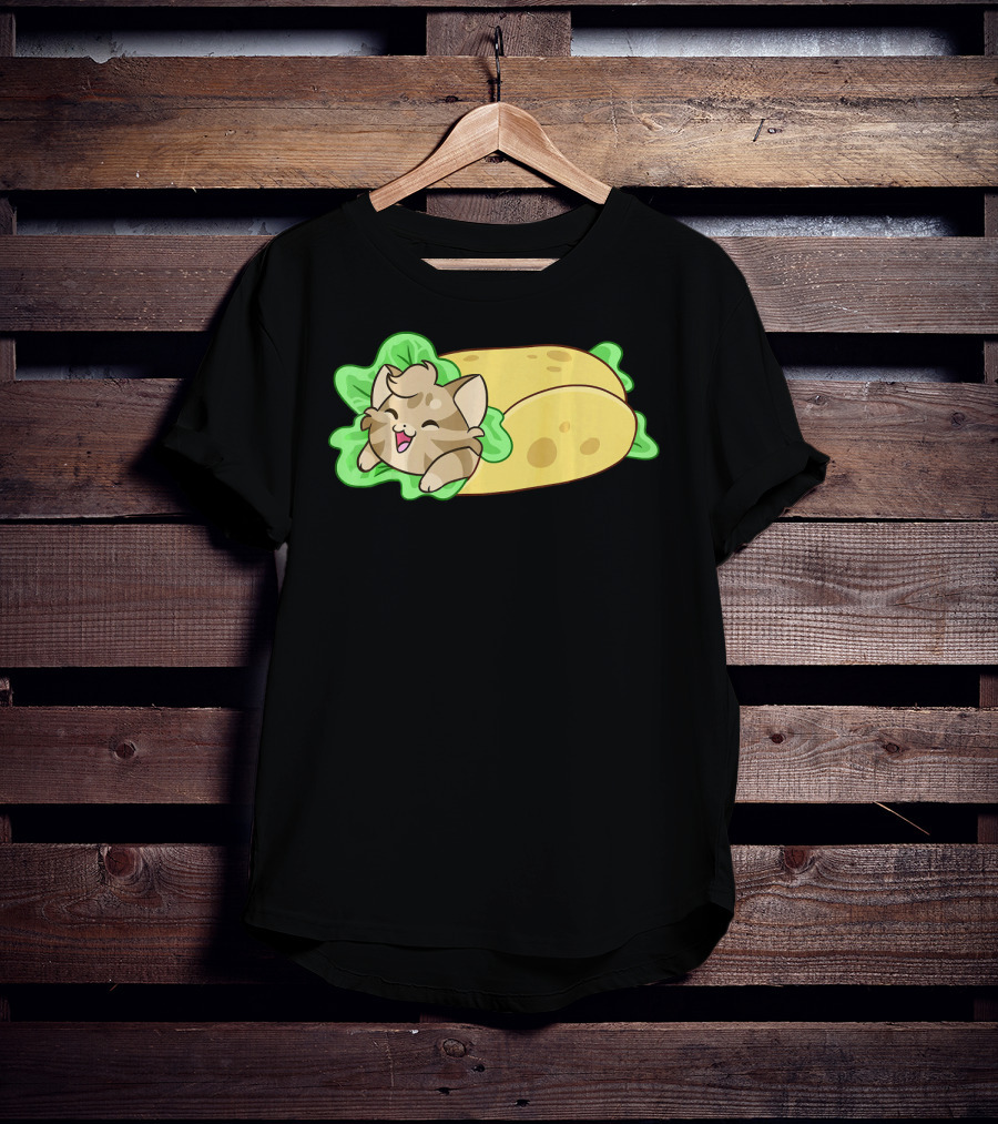 Soft Taco Shell Cat Cozy Wrap T-Shirt