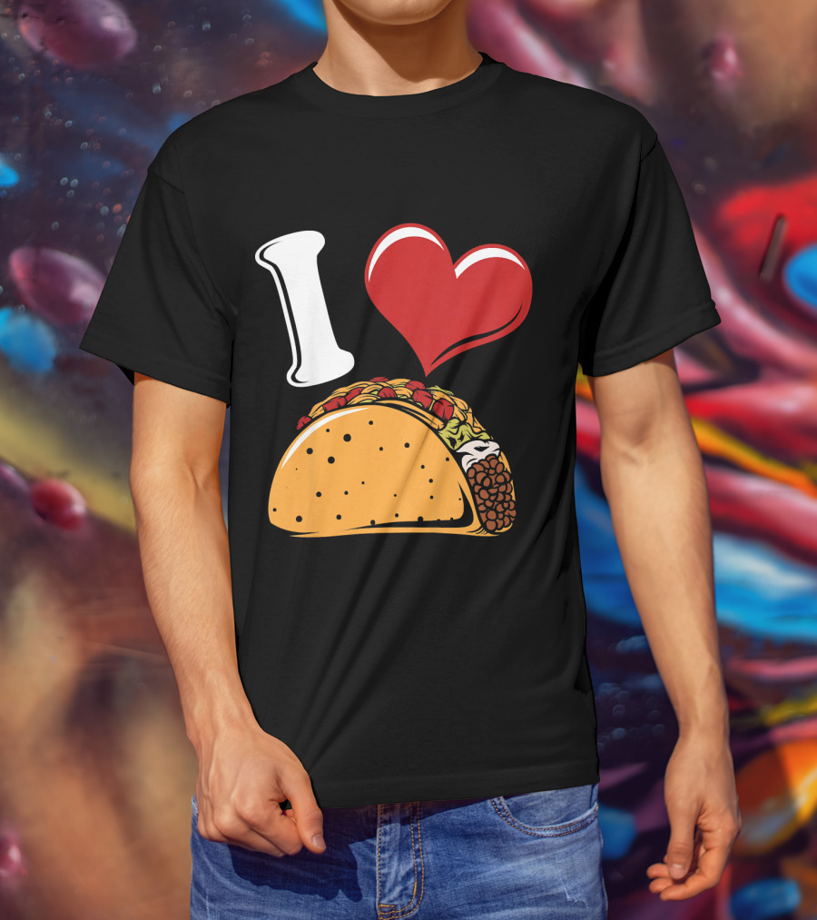 Kids Funny I Heart Tacos Love T-Shirt