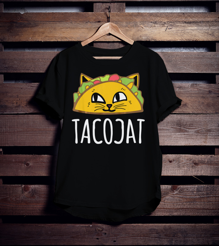 Tacocat Cute Cat And Taco Palindrome T-Shirt