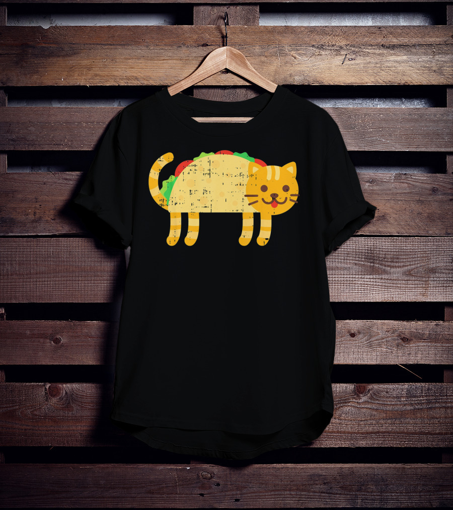 Taco Cat Kitty Kitten Funny Mexican Cinco De Mayo T-Shirt