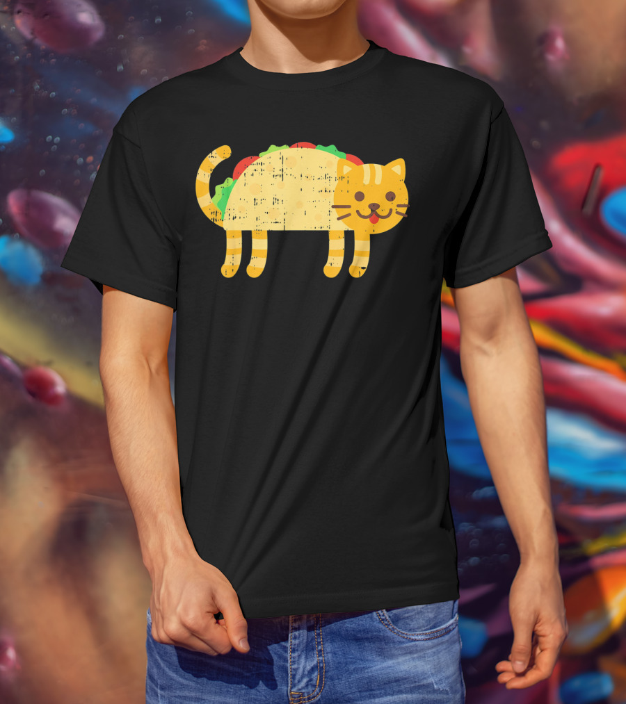 Taco Cat Kitty Kitten Funny Mexican Cinco De Mayo T-Shirt