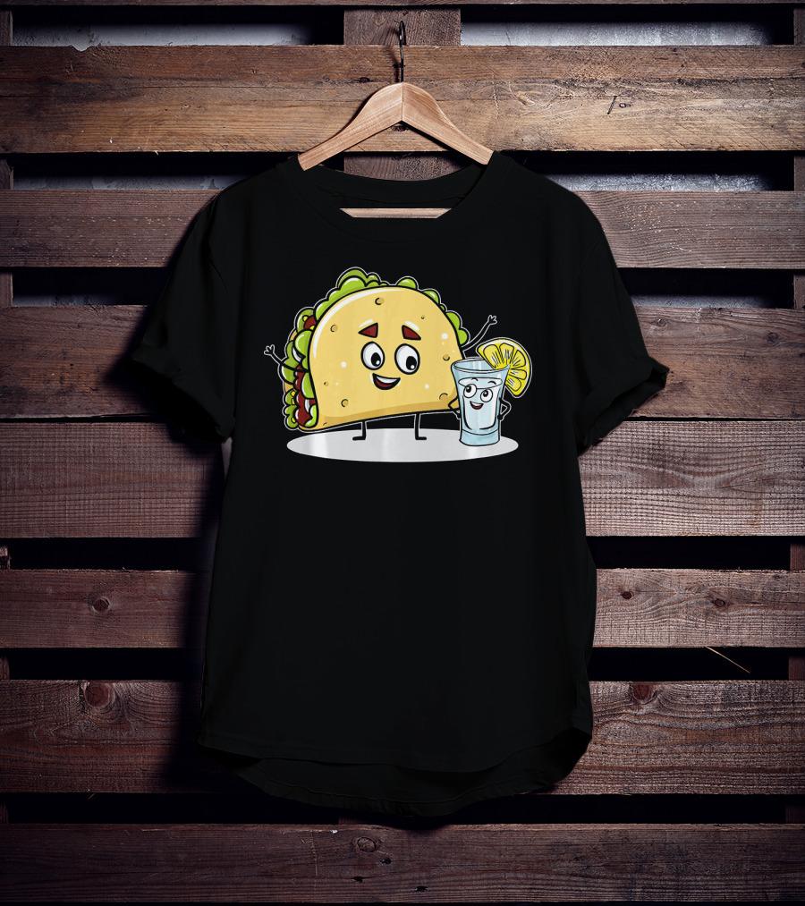 Kawaii Style Taco And Tequila Best Friends With Lemon Slice T-Shirt