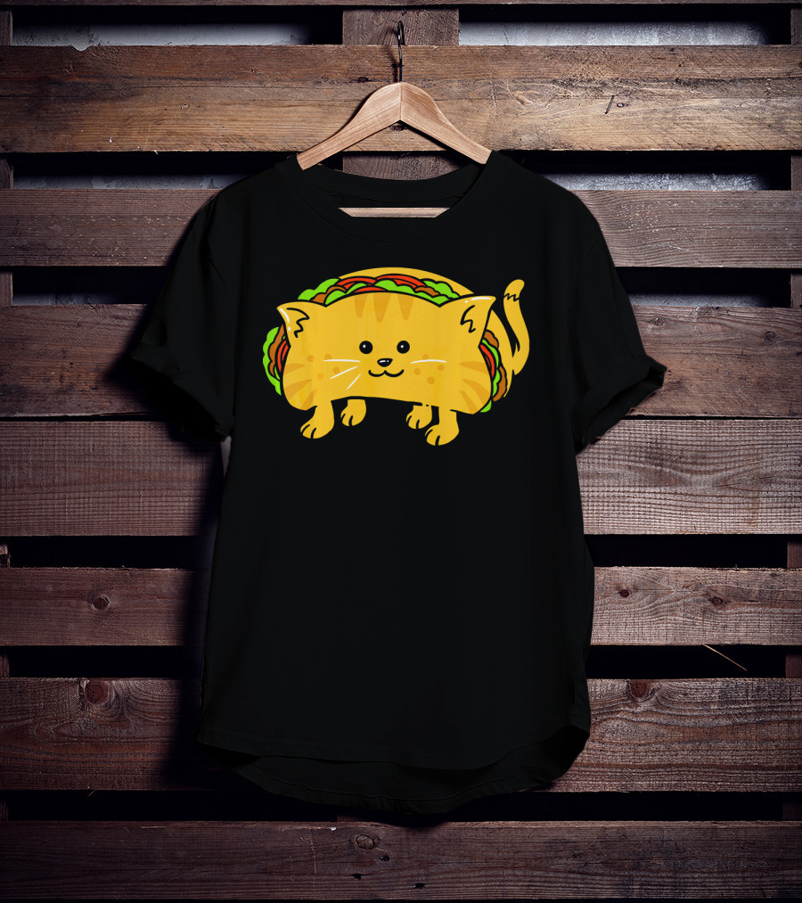 Cat Taco Roll Cute Animal Mashup T-Shirt