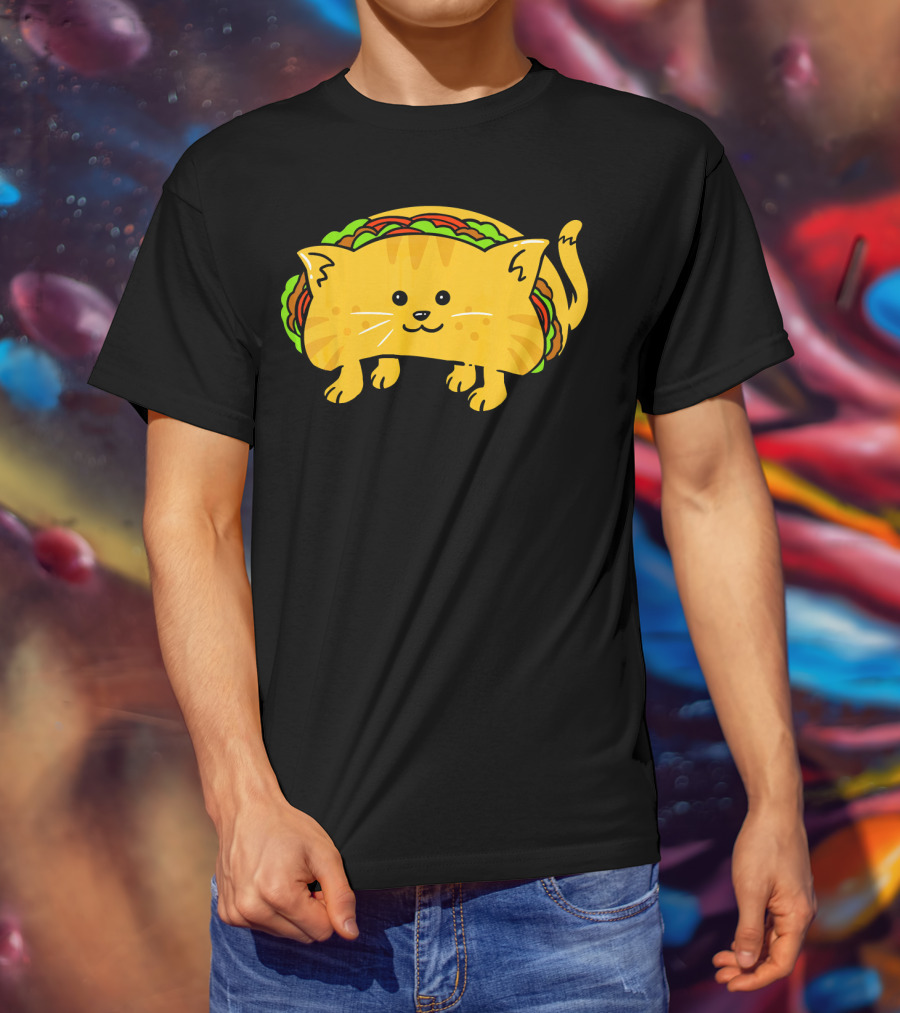 Cat Taco Roll Cute Animal Mashup T-Shirt