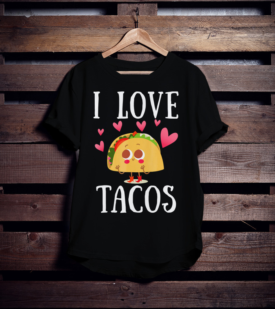 I Love Tacos Cute Heart Taco Kawaii T-Shirt
