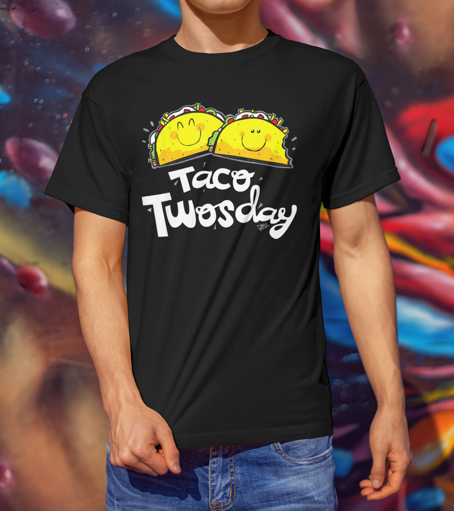 Taco Twosday Smiling Tacos Fun T-Shirt