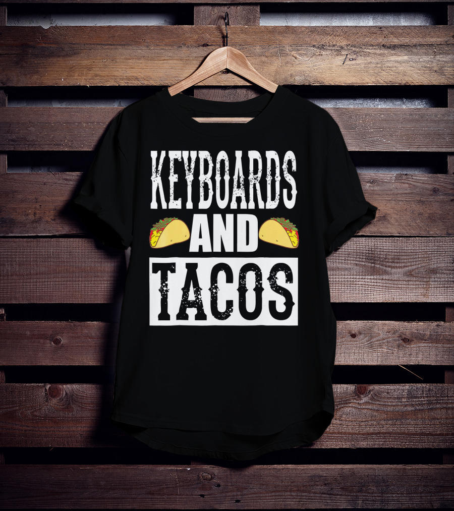 Keyboards And Tacos Funny Music Taco Band T-Shirt