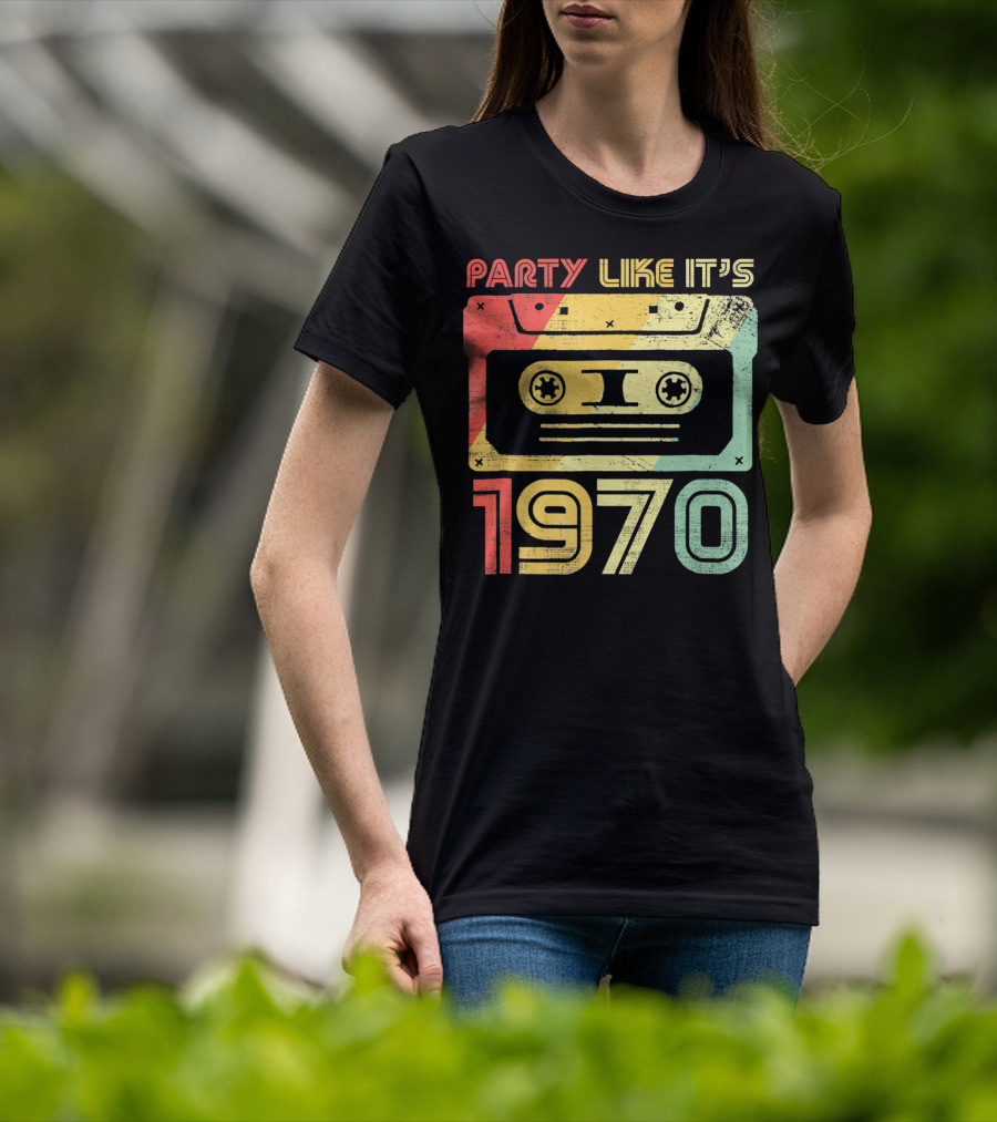 Party Like It's 1970 Retro 70s Cassette Tape T-Shirt