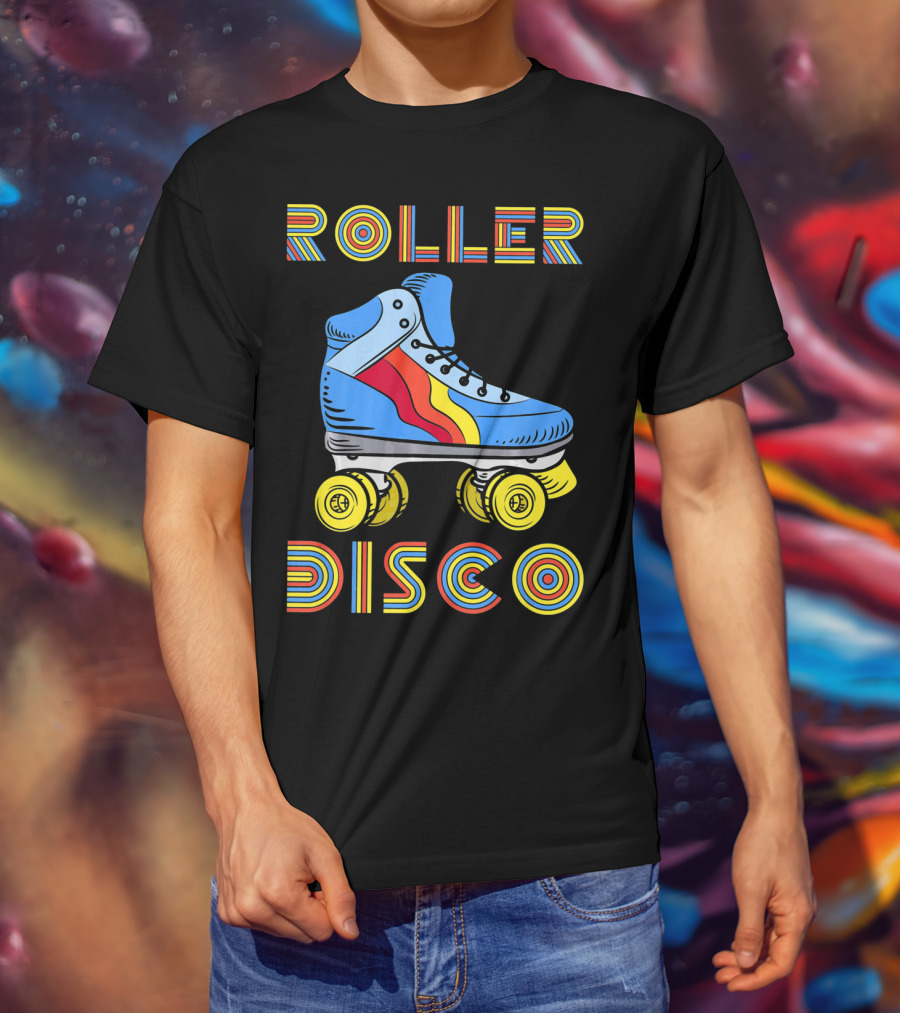Retro 80s Roller Disco Skate Vibe T-Shirt