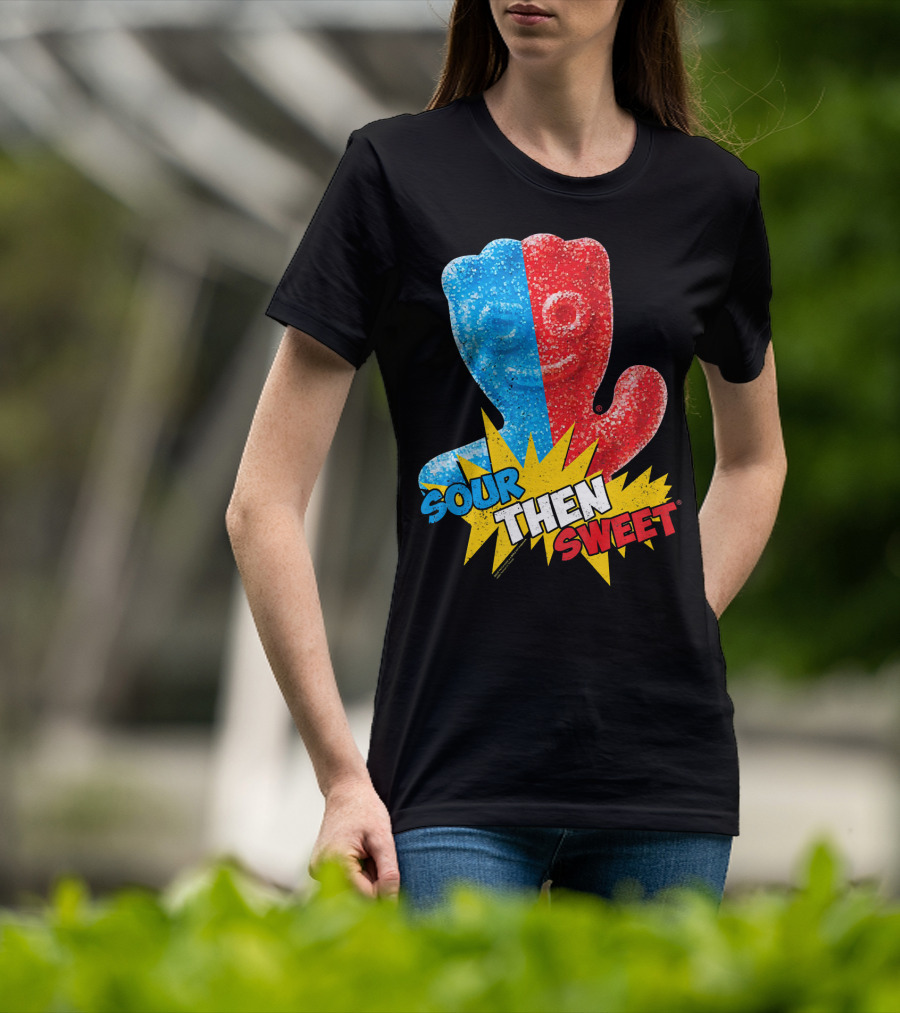Sour Patch Kids Sour Then Sweet Candy Blue Red Explosion T-Shirt