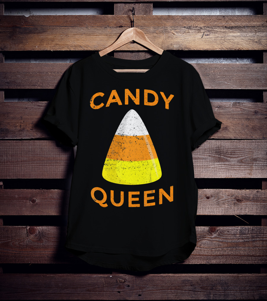 Candy Corn Queen Halloween Costume Iconic Treat T-Shirt