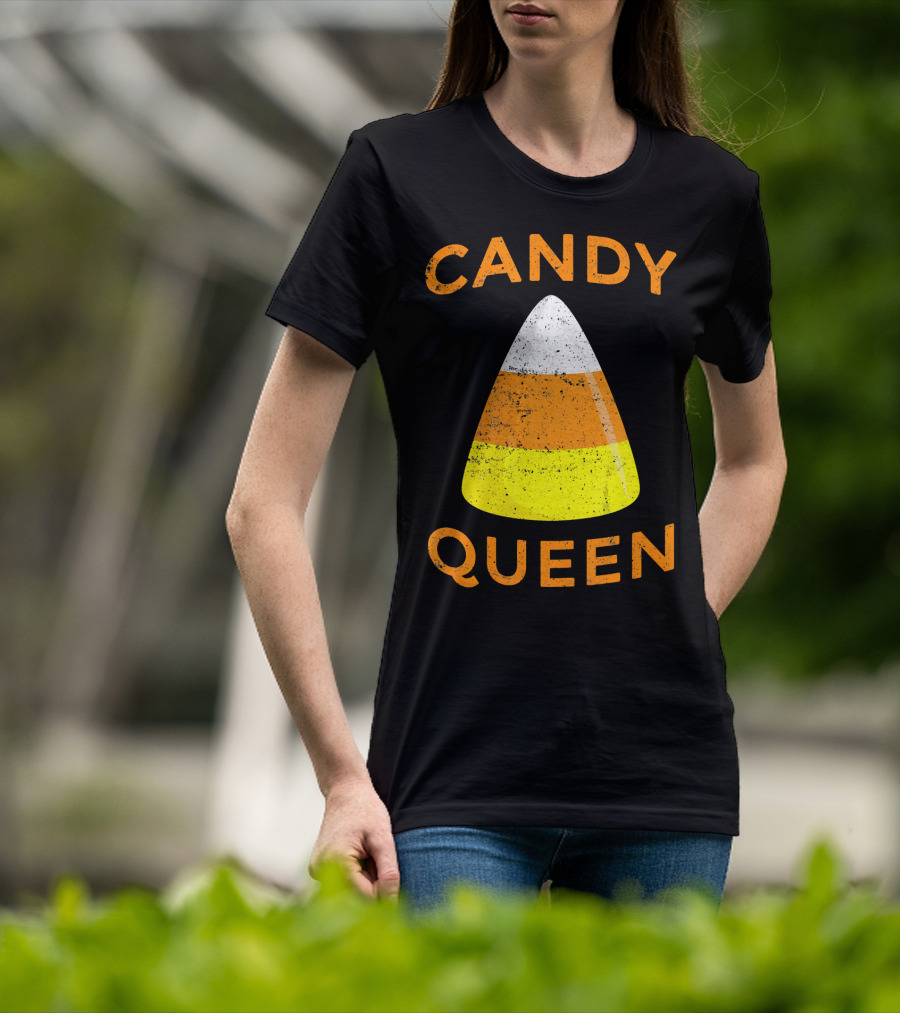Candy Corn Queen Halloween Costume Iconic Treat T-Shirt