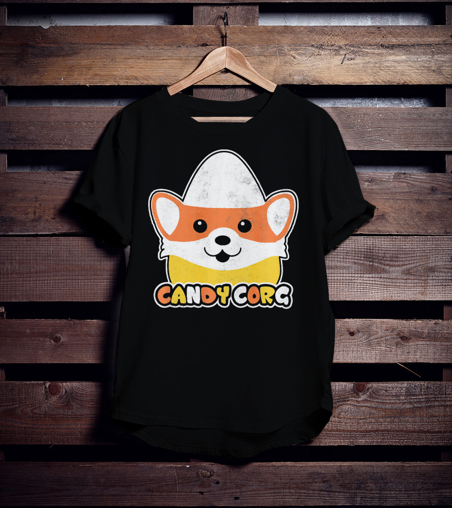 Candy Corn Corgi Halloween Dog Candy Corgi T-Shirt