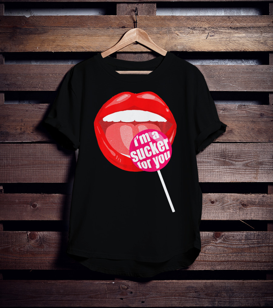 I'm A Sucker For You Candy Pop Lips T-Shirt