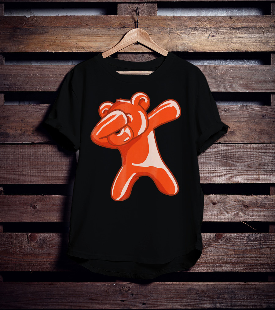 Dabbing Bear Gummy Candy Dance Dab Pose T-Shirt