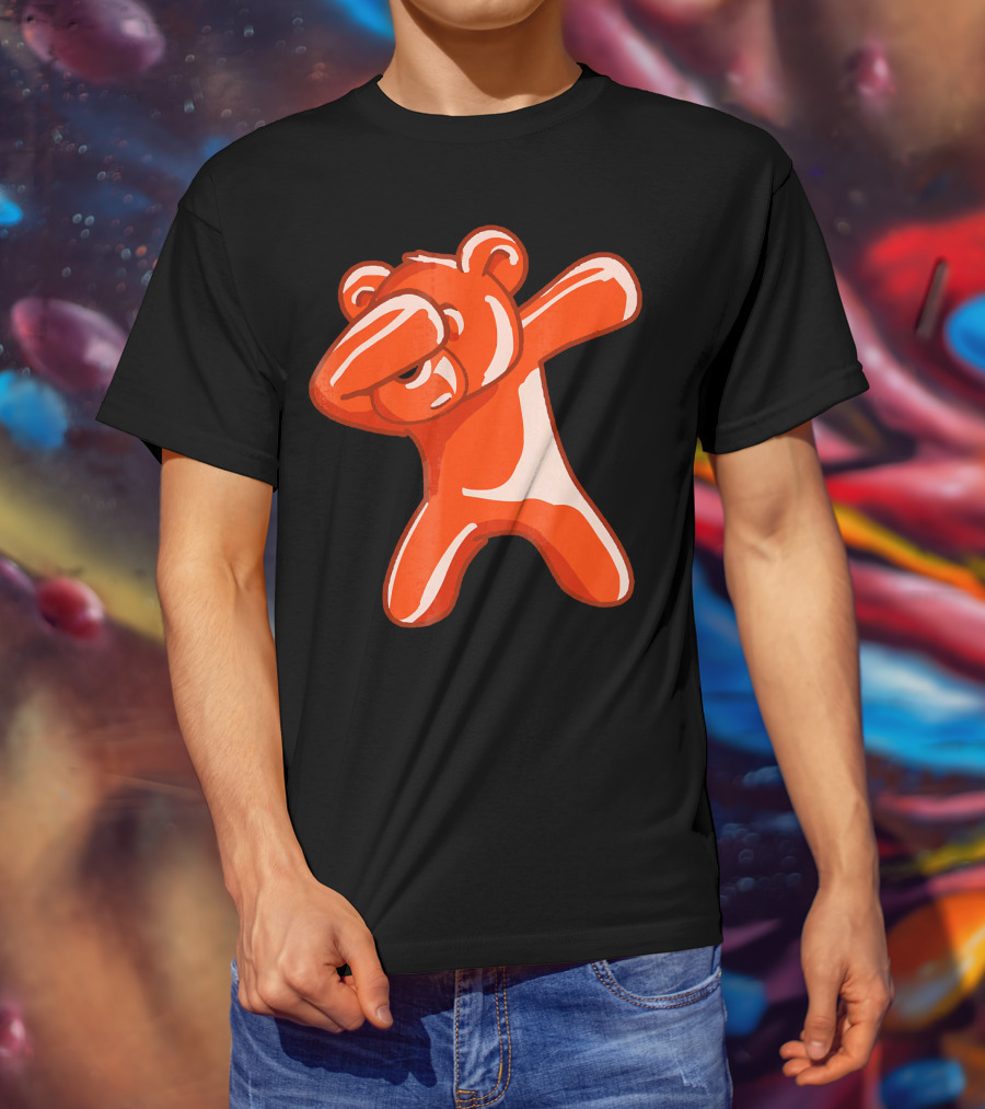 Dabbing Bear Gummy Candy Dance Dab Pose T-Shirt