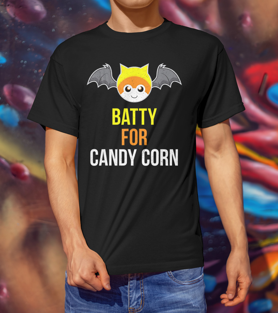 BATTY FOR CANDY CORN Adult And Youth T-Shirt